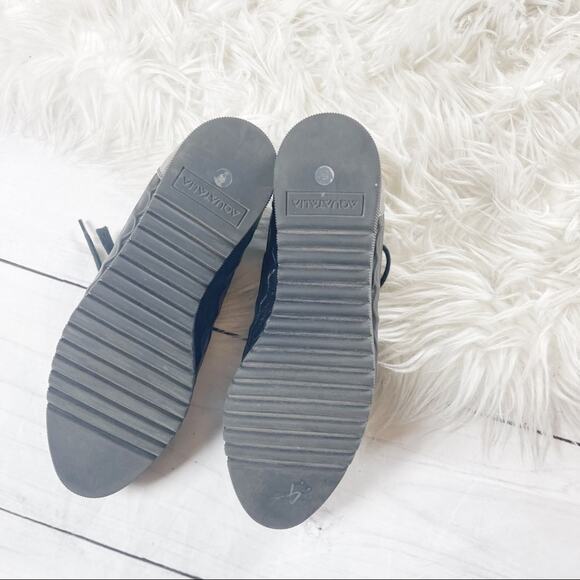 Aquatalia Women's Aida Weatherproof Black Platform Sneaker Lace‎ up Style Size 6 - Picture 8 of 9